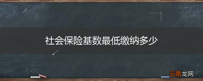 社会保险基数最低缴纳多少
