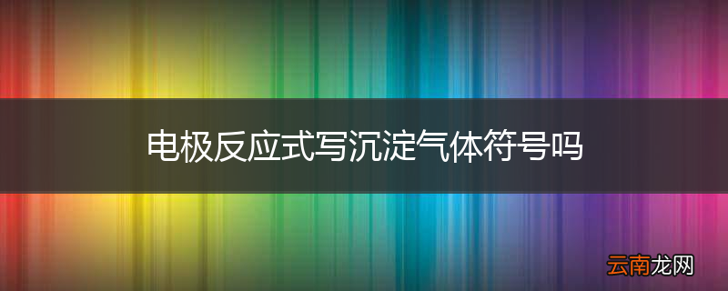 电极反应式写沉淀气体符号吗
