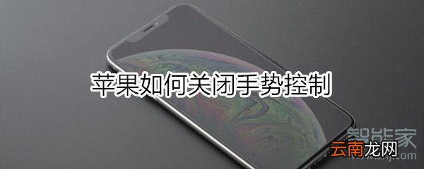 苹果如何关闭手势控制