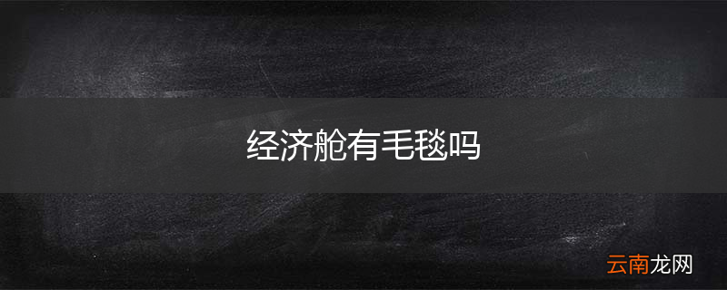 经济舱有毛毯吗