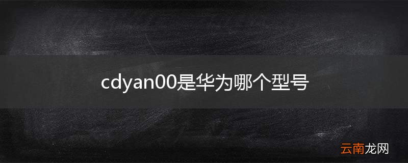 cdyan00是华为哪个型号