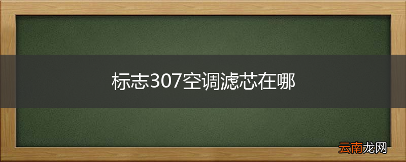 标志307空调滤芯在哪