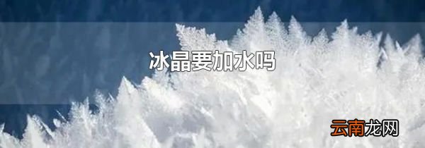 冰晶要加水吗