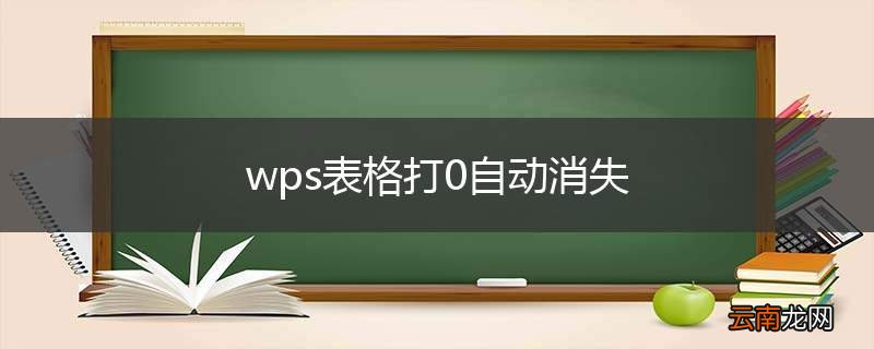 wps表格打0自动消失