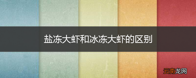 盐冻大虾和冰冻大虾的区别