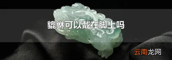 貔貅可以戴在脚上吗