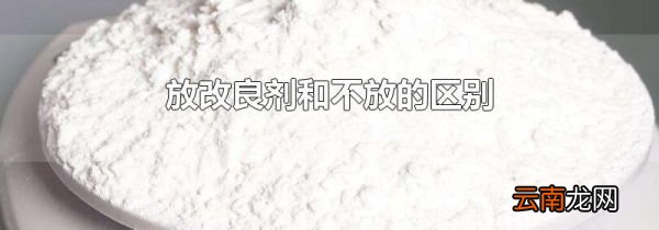 放改良剂和不放的区别