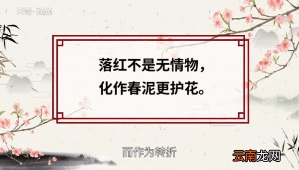 落红不是无情物化作春泥更护花赏析 落红不是无情物化作春泥更护花翻译