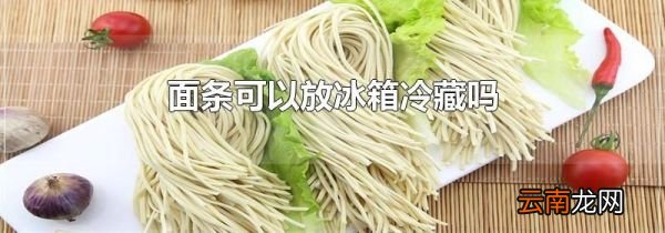 面条可以放冰箱冷藏吗