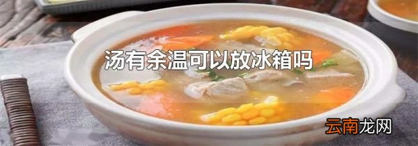 汤有余温可以放冰箱吗