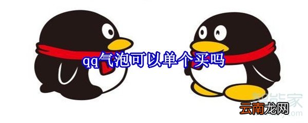 qq气泡可以单个买吗
