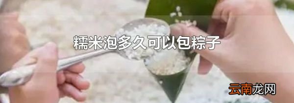 糯米泡多久可以包粽子