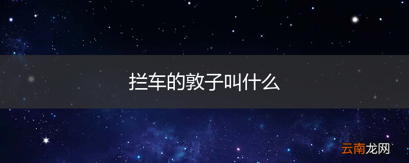 拦车的敦子叫什么