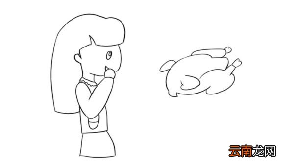 吃火鸡简笔画