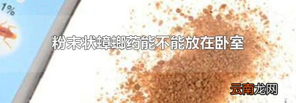 粉末状蟑螂药能不能放在卧室