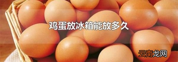 鸡蛋放冰箱能放多久