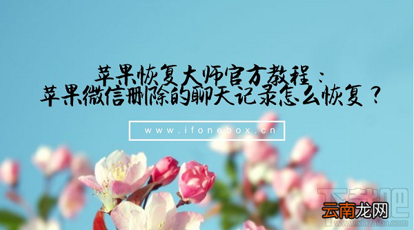 苹果恢复大师官方教程：苹果微信删除的聊天记录怎么恢复？