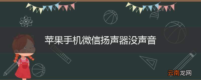 苹果手机微信扬声器没声音