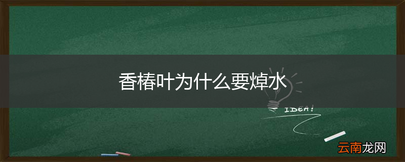 香椿叶为什么要焯水