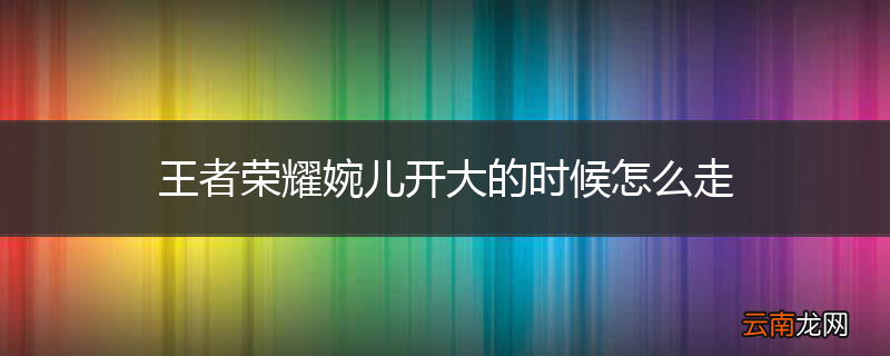 王者荣耀婉儿开大的时候怎么走
