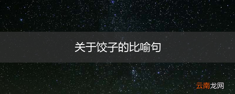 关于饺子的比喻句