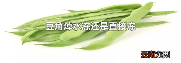 豆角焯水冻还是直接冻
