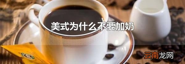 美式为什么不要加奶
