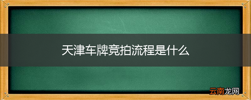 天津车牌竞拍流程是什么