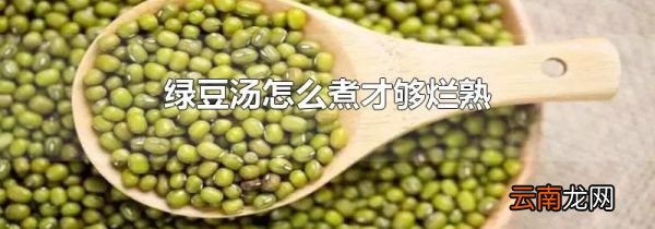 绿豆汤怎么煮才够烂熟