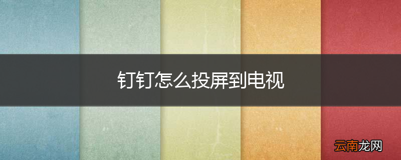 钉钉怎么投屏到电视