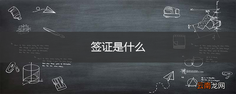 签证是什么