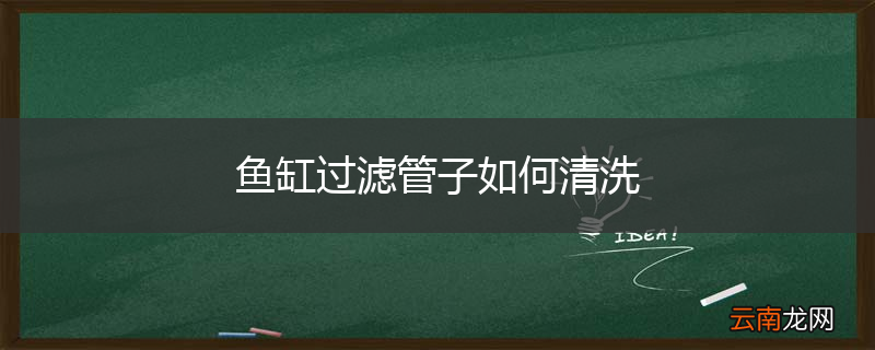 鱼缸过滤管子如何清洗