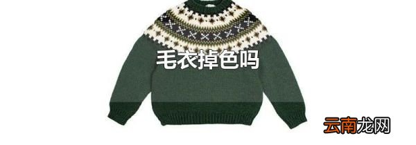 毛衣掉色吗