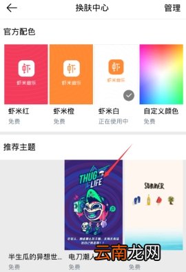 虾米音乐可以自定义皮肤吗
