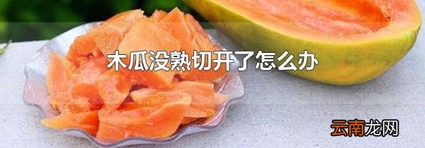 木瓜没熟切开了怎么办