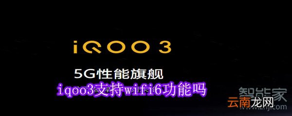 iqoo3支持wifi6功能吗