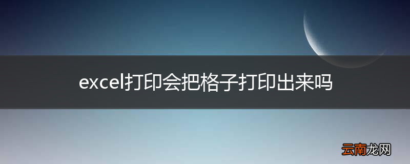 excel打印会把格子打印出来吗