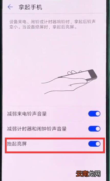 华为p20pro中开启抬手亮屏的简单步骤