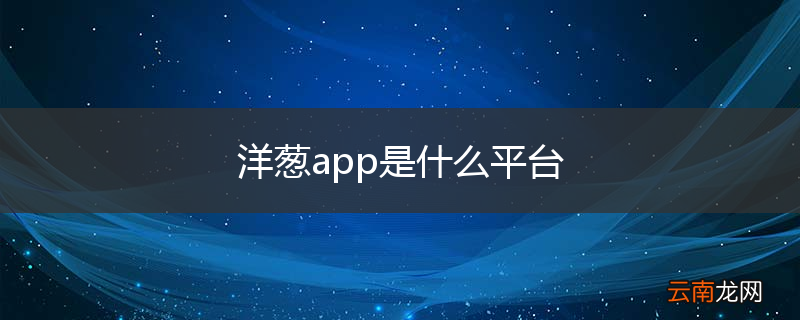 洋葱app是什么平台