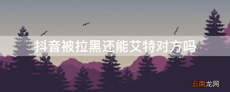 抖音被对方拉黑是什么样状态 抖音被拉黑还能艾特对方吗