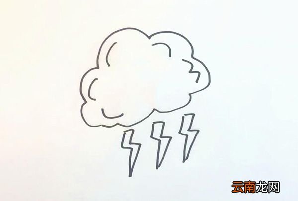 闪电简笔画