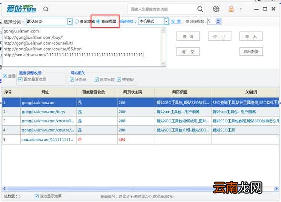 爱站SEO工具包站群查询功能使用方法