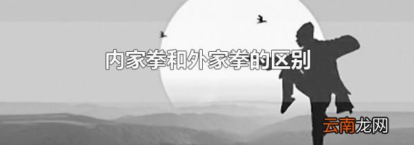 内家拳和外家拳的区别