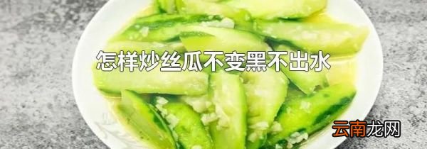 怎样炒丝瓜不变黑不出水