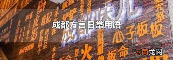 成都方言日常用语