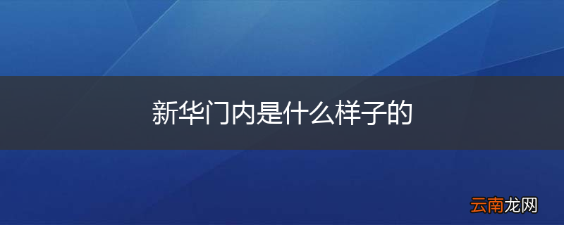 新华门内是什么样子的