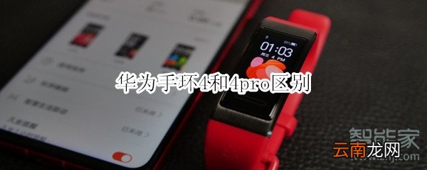 华为手环4和4pro区别