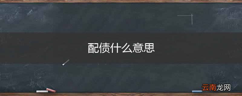 配债什么意思