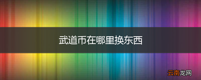 武道币在哪里换东西
