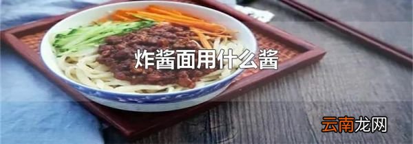炸酱面用什么酱